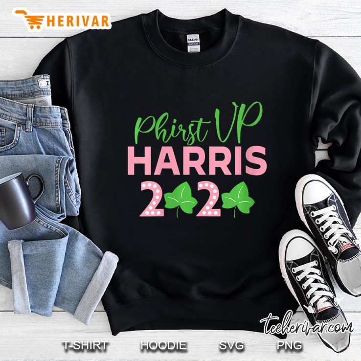 Womens Kamala Harris Aka First Vp Alpha Kappa Alpha Sorority Gift V-Neck Sweatshirt