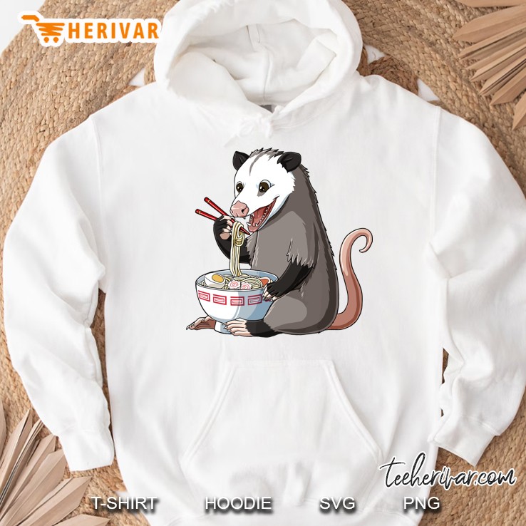 Funny Japanese Kawaii Ramen Opossum Hoodie