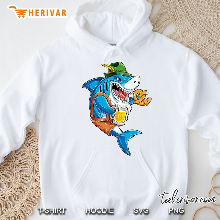 Shark Oktoberfest Lederhosen Costume Men Jawsome Beer Fest Hoodie