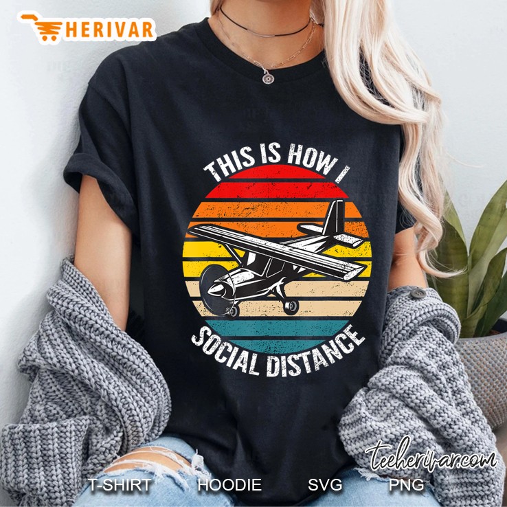 Funny Retro Vintage Airplane Aviation Pilot Gift Ladies Tee