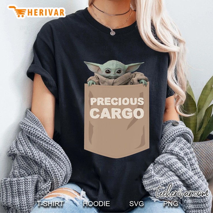 Star Wars The Mandalorian The Child Precious Cargo Pocket Ladies Tee