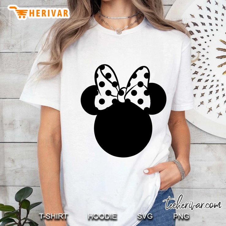 Minnie Mouse Polka Dot Bow Ladies Tee