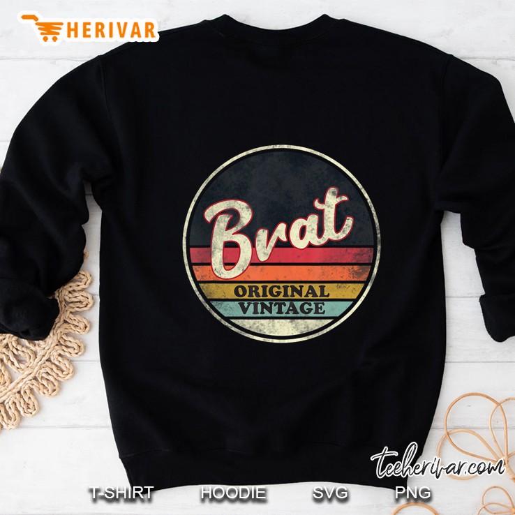 Brat Original Vintage Style Sun Bdsm Kink Role Play Gift Sweatshirt