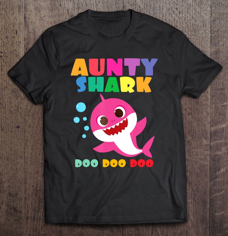 Aunty Shark Doo Doo Funny Baby Mommy Kids