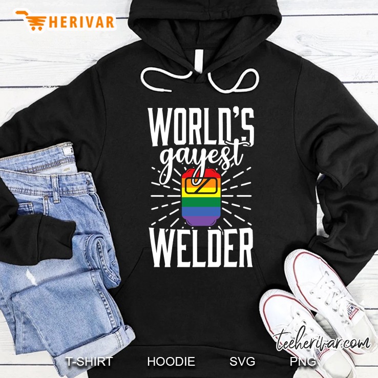 Gay Welder Lgbt Pride Funny Saying Welding Gift Premium Hoodie