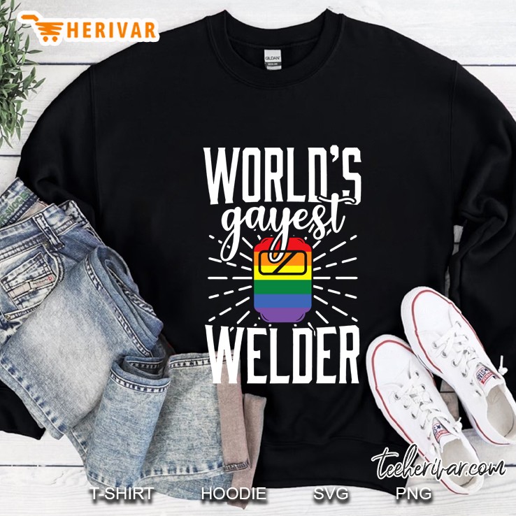 Gay Welder Lgbt Pride Funny Saying Welding Gift Premium Sweatshirt