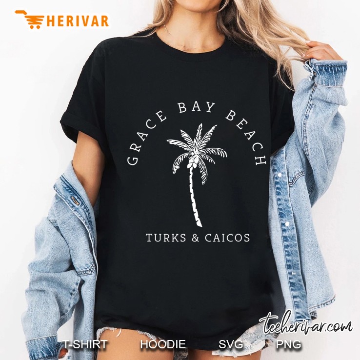 Grace Bay Beach Turks And Caicos Islands Tshirt Men Women Ladies Tee