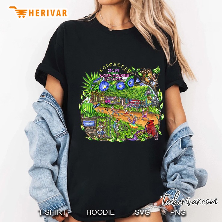 Mens Sopchoppy Worm Grunting Festival Commemorative Ladies Tee