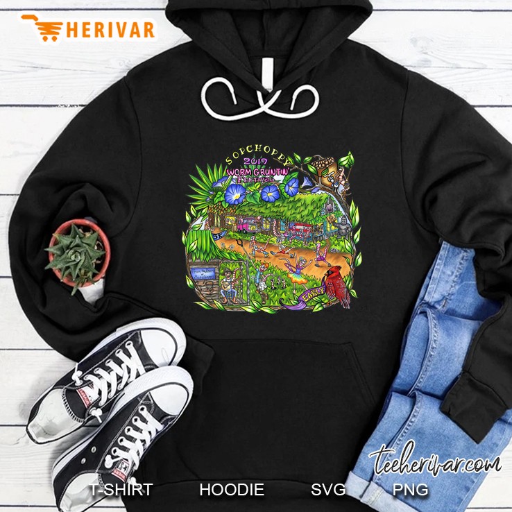 Mens Sopchoppy Worm Grunting Festival Commemorative Hoodie