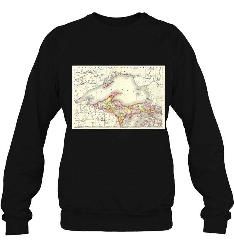 Michigan Upper Peninsula Map Sweatshirt