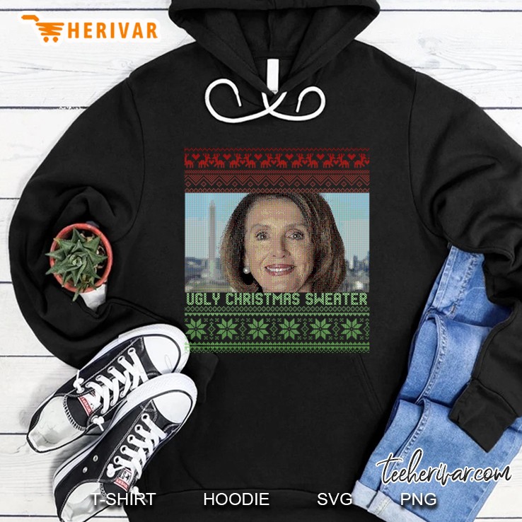 Ugly Christmas Sweater Nancy Pelosi Funny Hoodie
