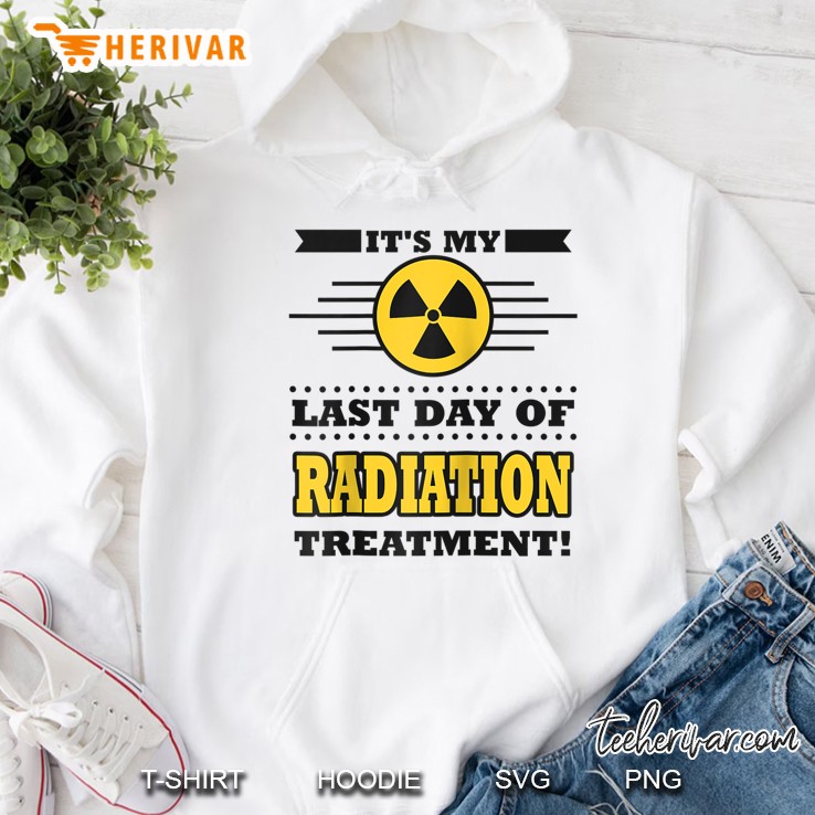 Last Day Radiation Therapy Treatment Cancer Get Well Gift Raglan Baseball Tee Hoodie