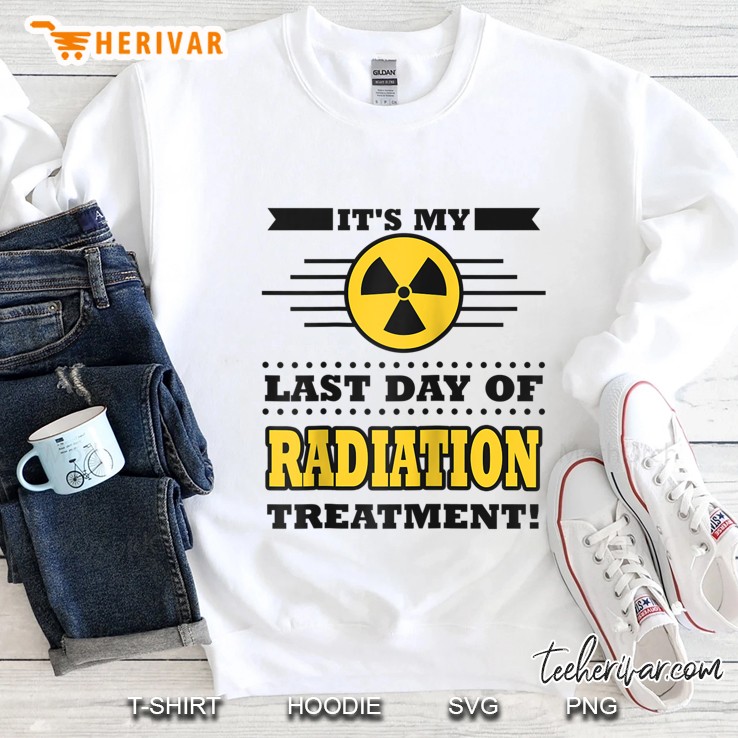 Last Day Radiation Therapy Treatment Cancer Get Well Gift Raglan Baseball Tee Sweatshirt