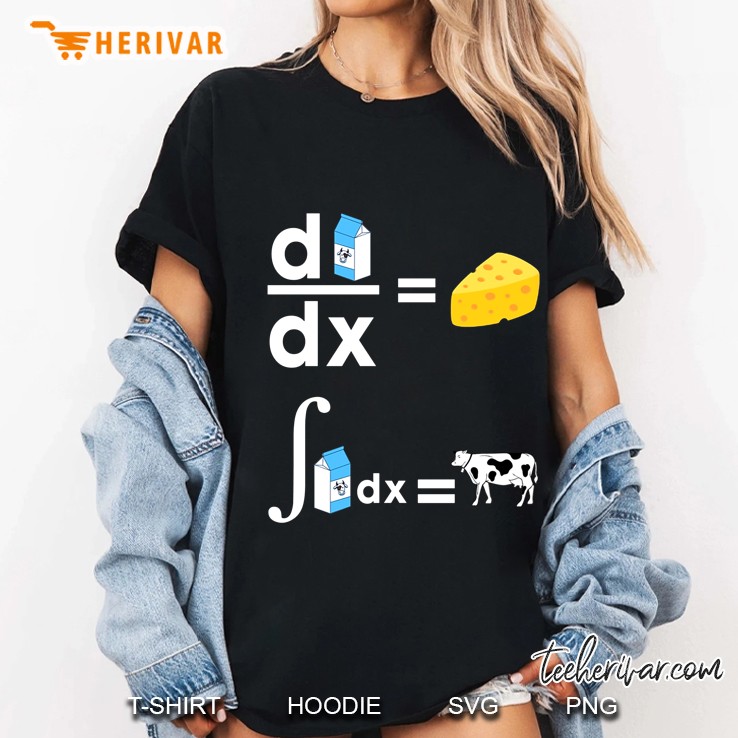 Milk Differential Is Cheese Funny Math Cow Milk Ladies Tee