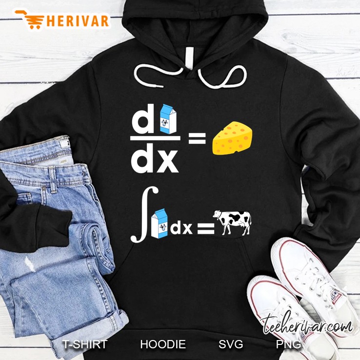 Milk Differential Is Cheese Funny Math Cow Milk Hoodie