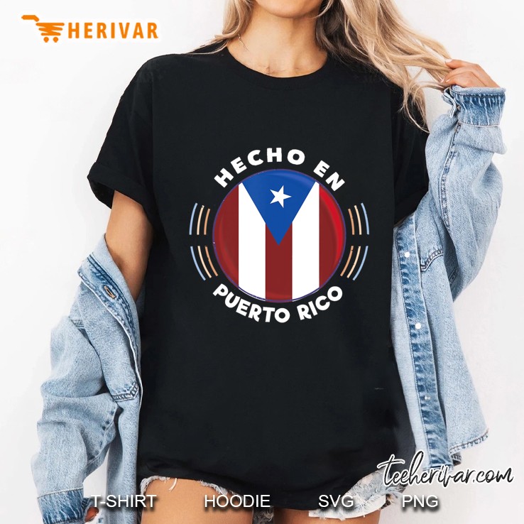 Hecho En Puerto Rico Vintage Made In Puerto Rico Flag Ladies Tee