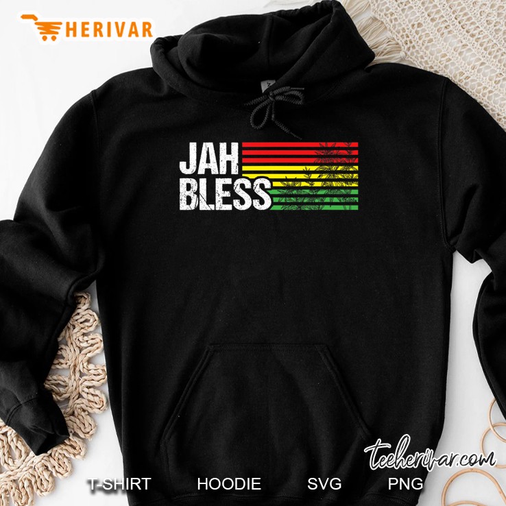 Jah Bless Rasta Jamaica Reggae God Bless Rastafari Gift Hoodie