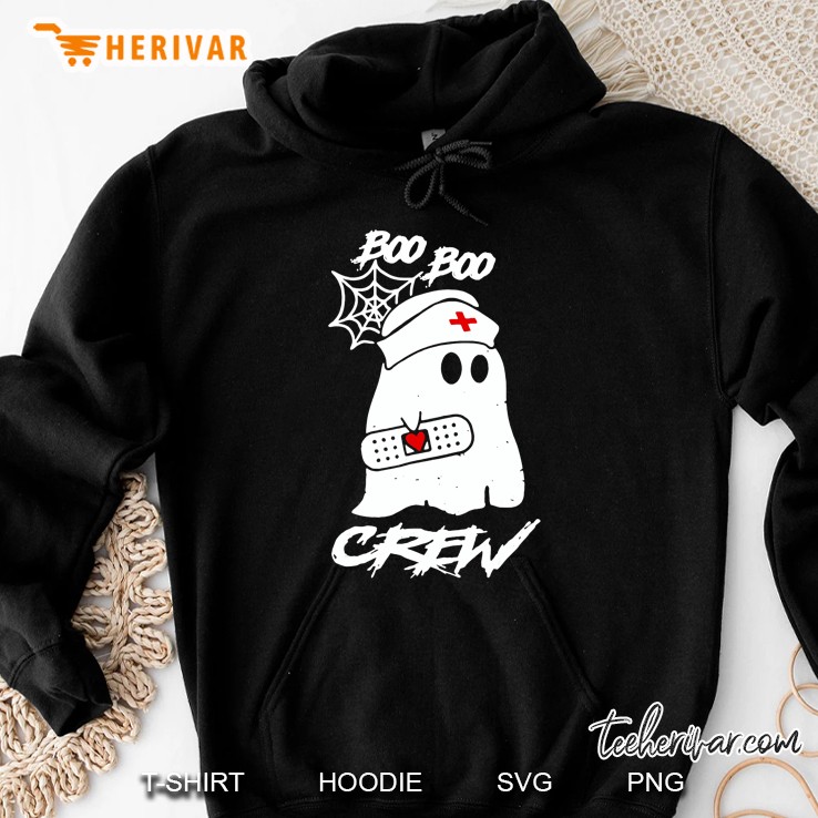 Boo Boo Crew Nurse Ghost Funny Halloween Costume Hoodie