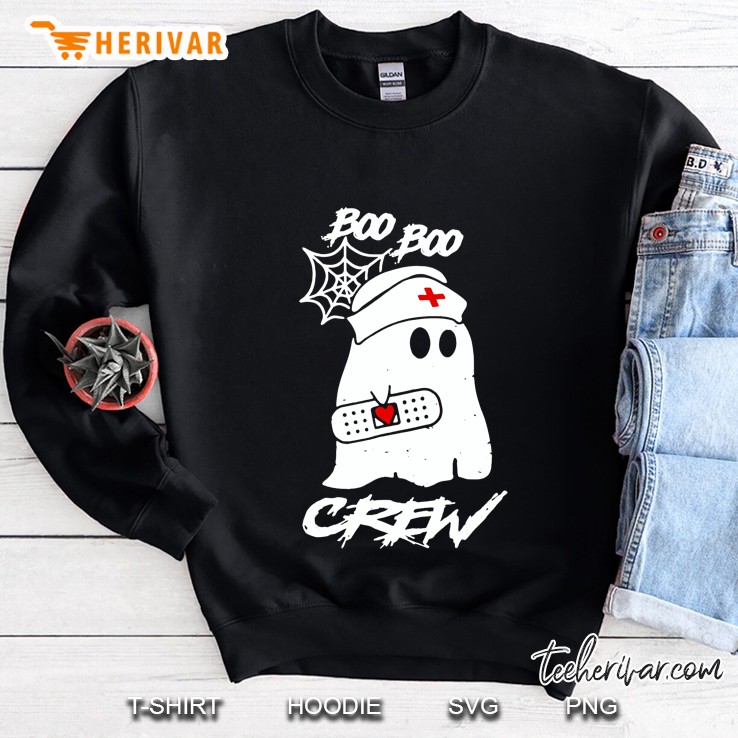 Boo Boo Crew Nurse Ghost Funny Halloween Costume Sweatshirt