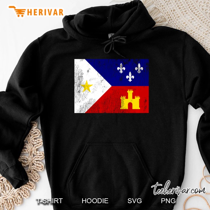 Acadiana Flag Louisiana Cajun Country Pullover Hoodie