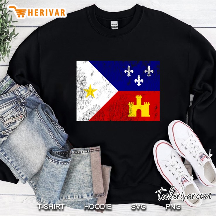 Acadiana Flag Louisiana Cajun Country Pullover Sweatshirt