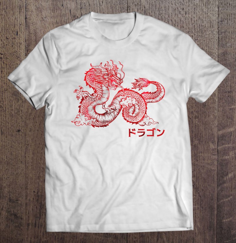 Japanese Dragon Shirt Graphic T-Shirt Red Dragon T-Shirt Japanese Art Japanese Aesthetic Shirt Dragon Art Tee Dragon Tshirt