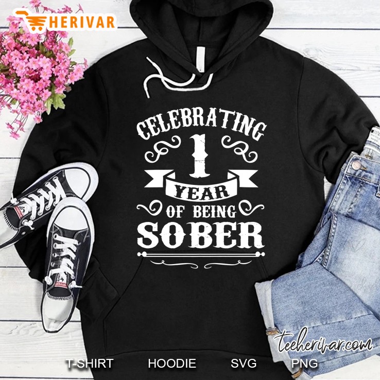 1 Year Sober Sobriety Hoodie