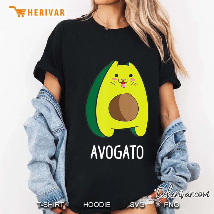 Avagato Cat Design Avogato Avocado Ladies Tee