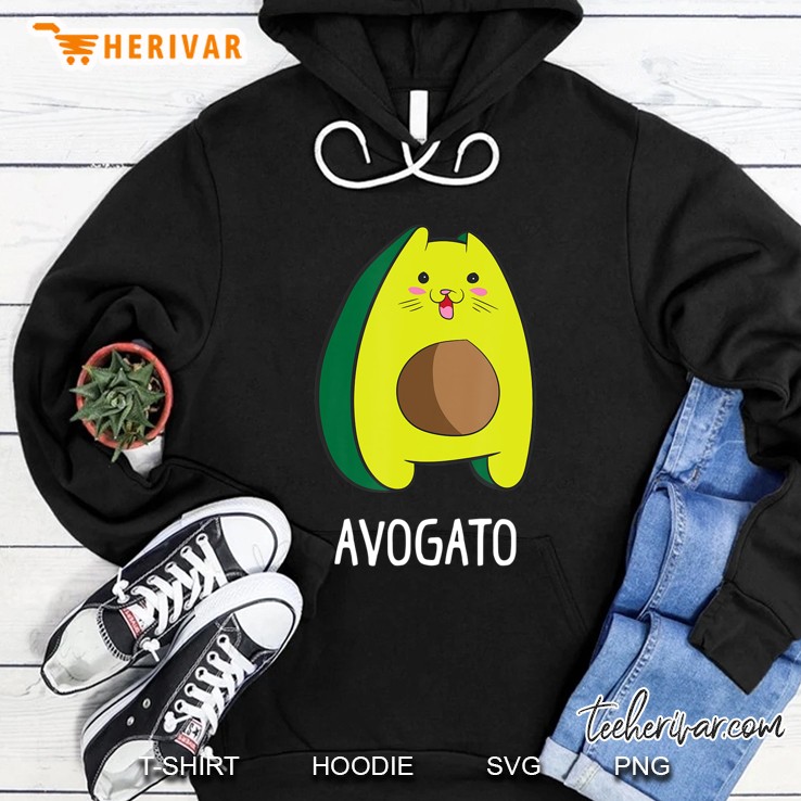 Avagato Cat Design Avogato Avocado Hoodie