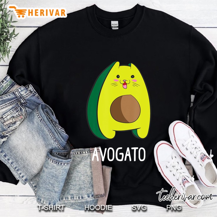 Avagato Cat Design Avogato Avocado Sweatshirt