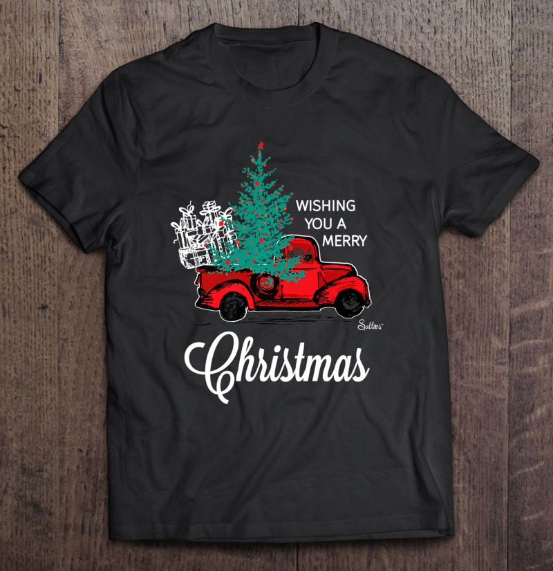 Santa Claus Shirt Gift for Xmas Xmas Tshirt Christmas Tree Heartbeat Short-Sleeve Unisex T-Shirt Merry Christmas