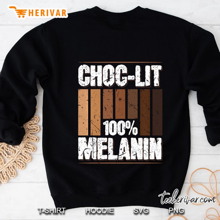 Choc-Lit 100 Melanin Black Queen Afrocentric Gift Sweatshirt