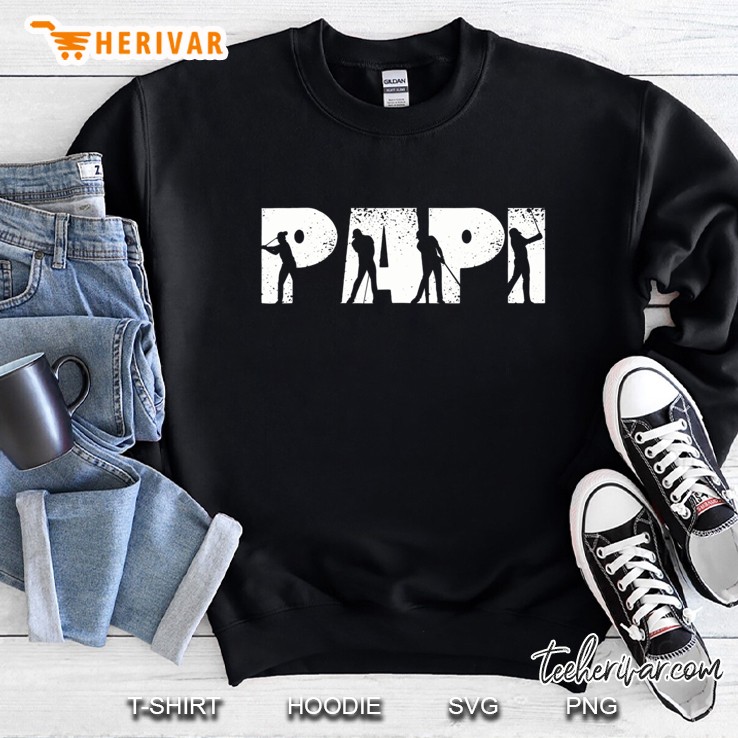 Papi Golf Shirt Birthday Fathers Day Gifts For Dad Golfer Sweatshirt