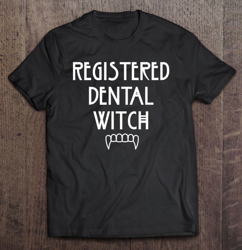 Registered Dental Witch Funny Rdh Hygienist Halloween Premium Shirt