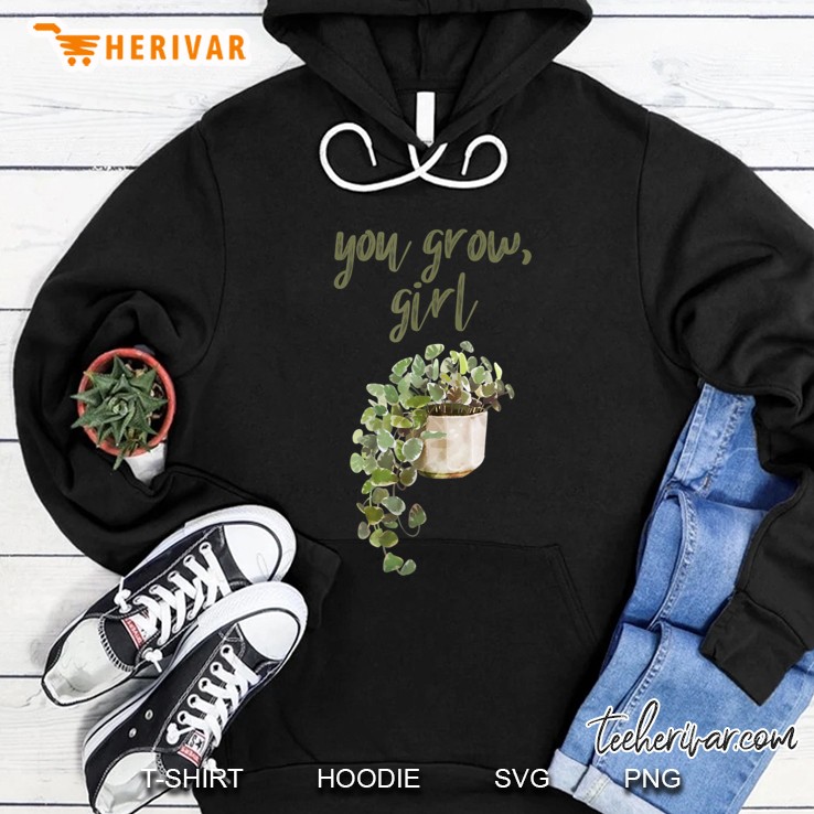 You Grow Girl Plant Flower Gardener Lover Gardening Garden Hoodie