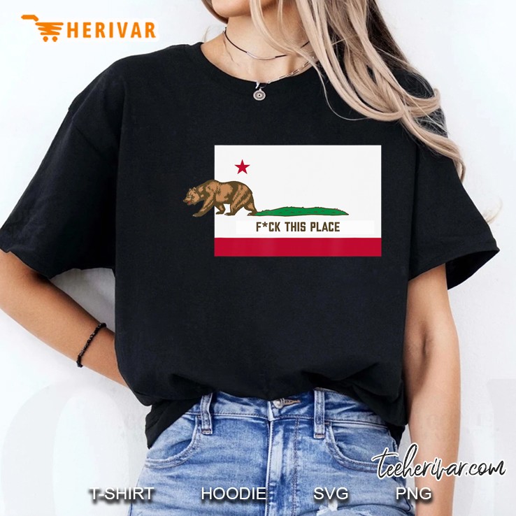Fuck This Place - Leaving California Funny Censored Designed Ladies Tee