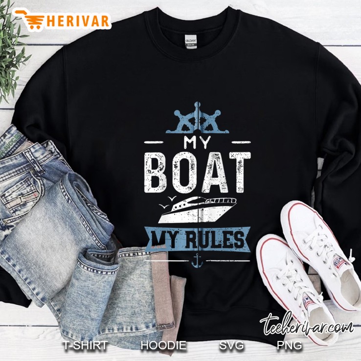 Funny Captain My Boat My Rules - Boating Zip Sweatshirt