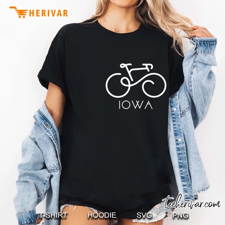 Vintage Design Tee. Bike Iowa Ladies Tee