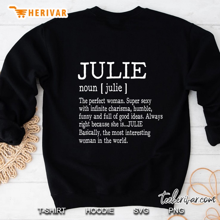 Adult Definition - First Name Julie - Ladies Funny Sweatshirt