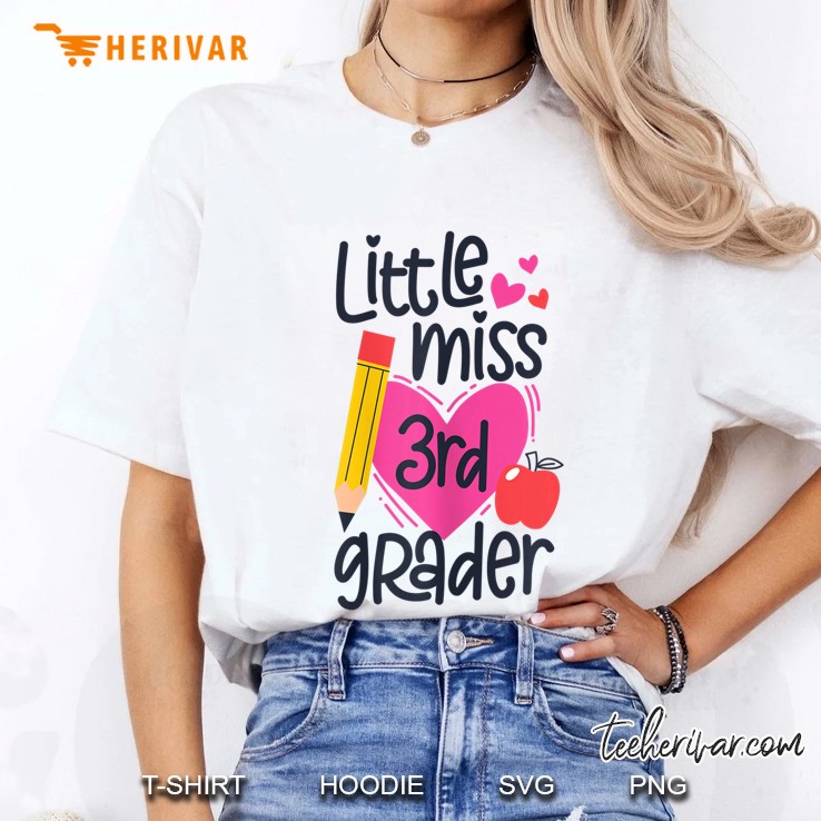 Little Miss 3Rd Grader First Day Of Hello Third Grade Ladies Tee