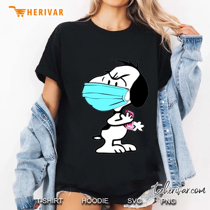 Funny Snoopy Wear Mask Ladies Tee