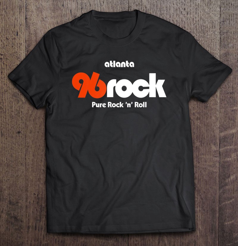 100% Ring Spun Cotton T-Shirt Atlanta's 96 Rock BLACK 