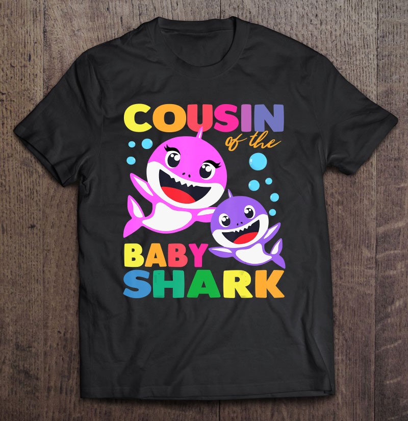 Cousin Of The Baby Shark Birthday Cousin Shark Premium T-Shirt 