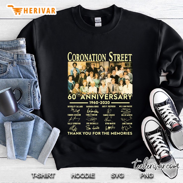 Coronation Street 60th Anniversary 1960 - 2020 Thank You For The Memories Sweatshirt