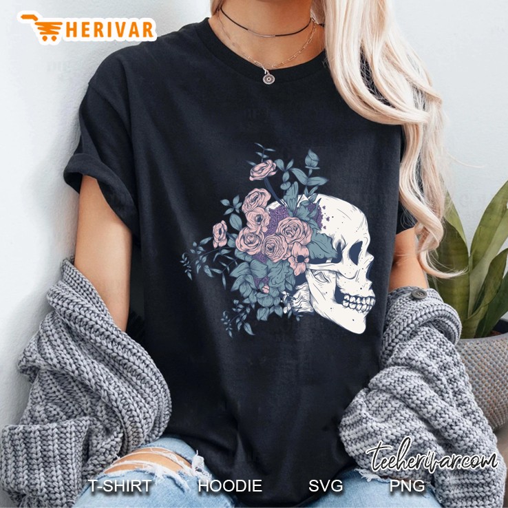 Floral Skull Beauty Classic Ladies Tee