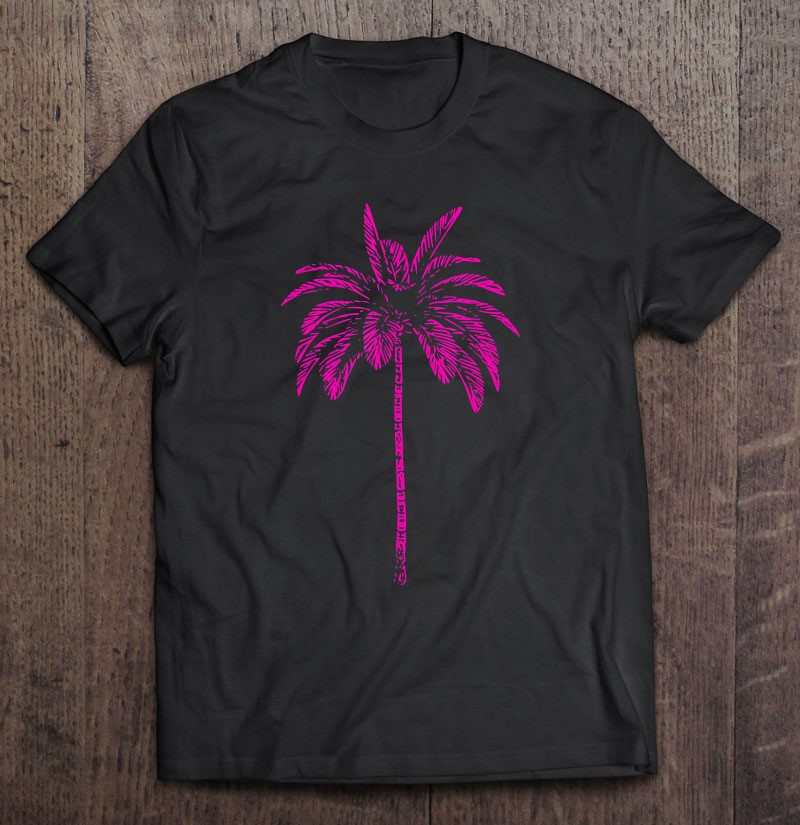 Pink Palm Beachwear Beach Outfit Surfing Retro Palm Tree