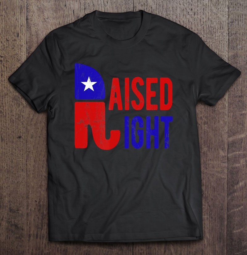 Raised Right Proud Republican Elephant Logo Usa Shirt