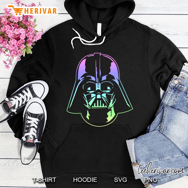 Star Wars Darth Vader Head Neon Gradient Graphic Hoodie