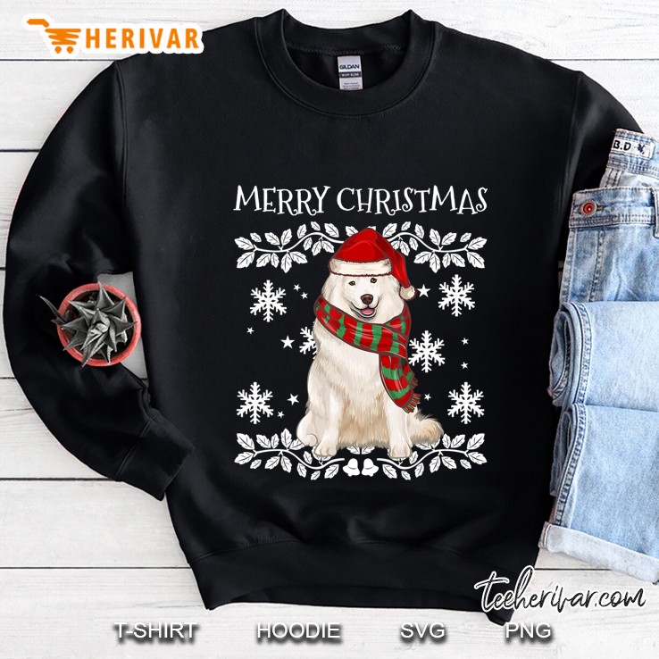 Merry Christmas Ornament Samoyed Xmas Santa Sweatshirt
