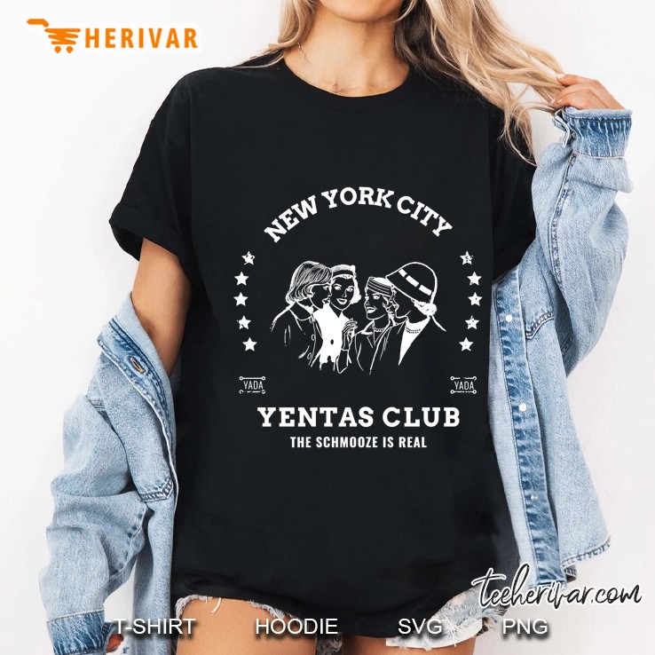 New York City Yentas Club Jewish Schmooze Yada Funny Nyc Ladies Tee
